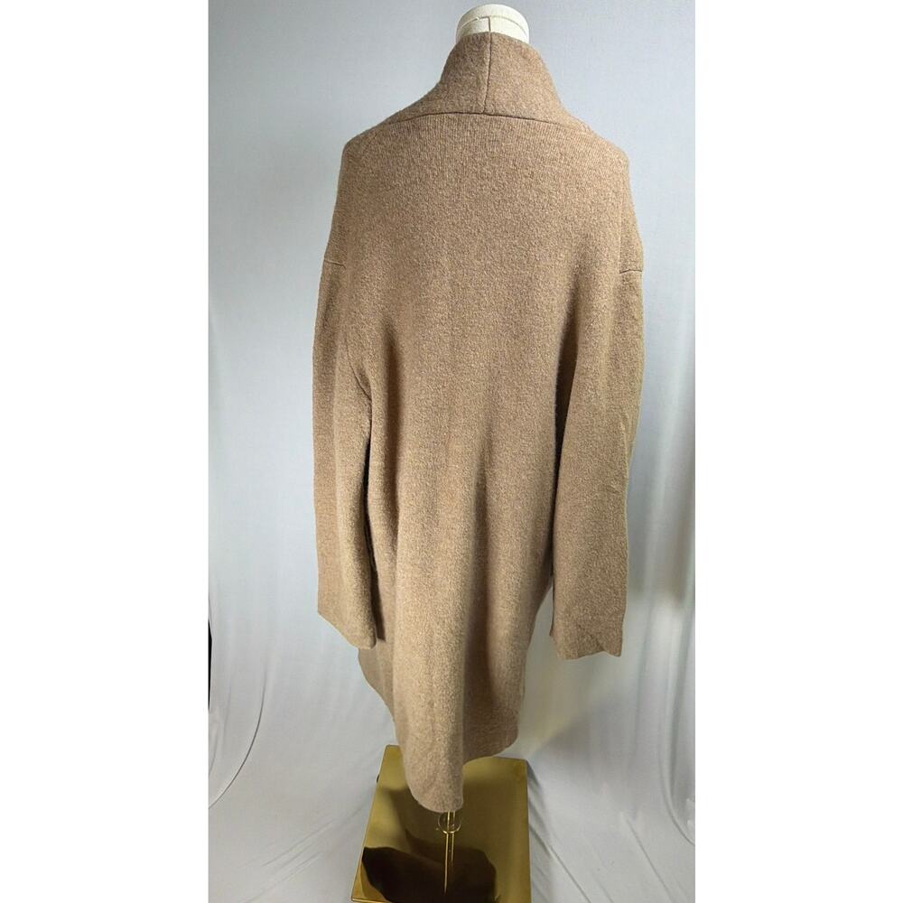Vince Wool Alpaca Blend Collarless Cardigan Coat L Screen Worn Outer Banks Camel - Picture 3 of 8